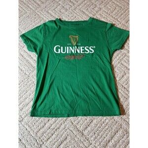 Guinness Shirt Men Large Green Official Graphic Streetwear Workout Crew Neck Tee